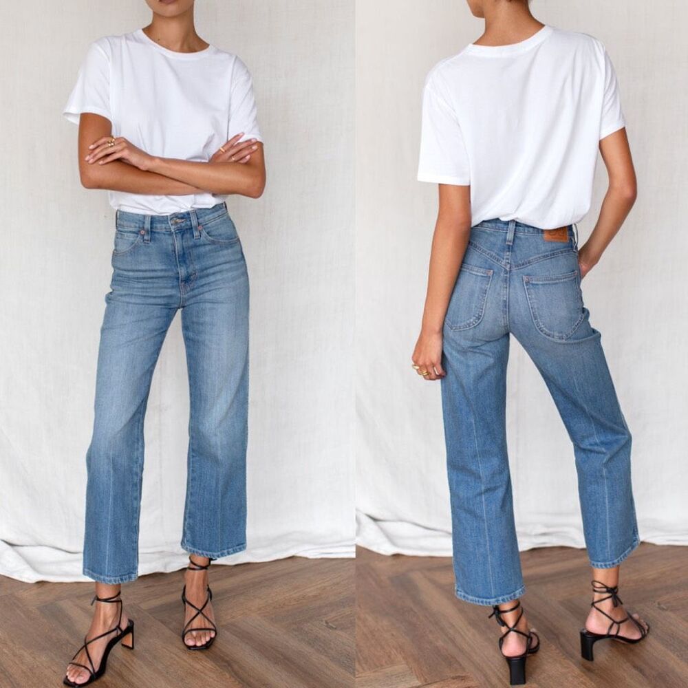 Emerson Fry Twin Doves Denim Treasure Straight Leg High Rise Blue Jeans Size 31 - Picture 7 of 13